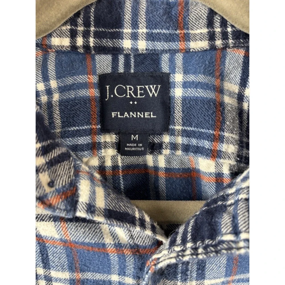 J.Crew Shirt Men's Size Medium‎ Blue Plaid Flannel Outdoor Casual Heritage